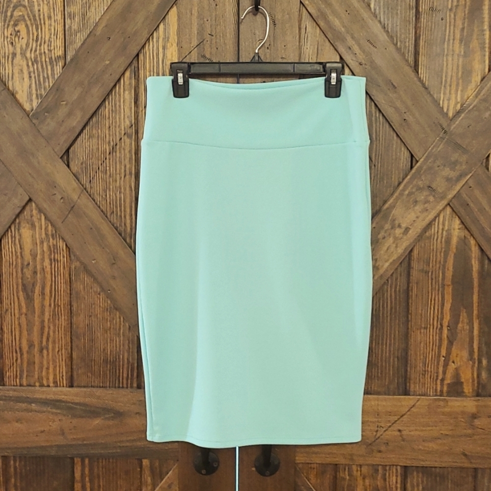 Large LuLaRoe Cassie Skirt Pale Aqua